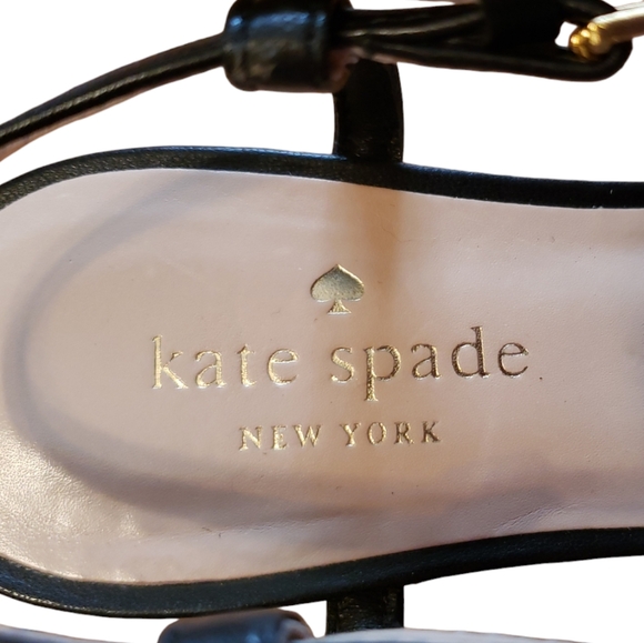 Kate Spade St Tropez Wedge Sandal in Black Size 6 - Picture 6 of 8